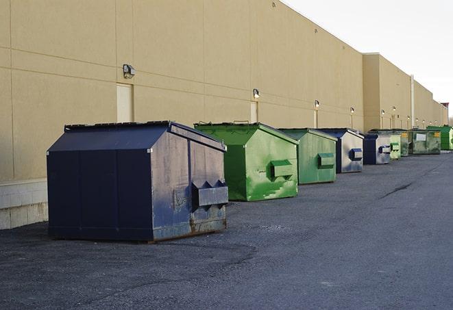 a variety of construction materials dumped haphazardly into a dumpster in Logandale